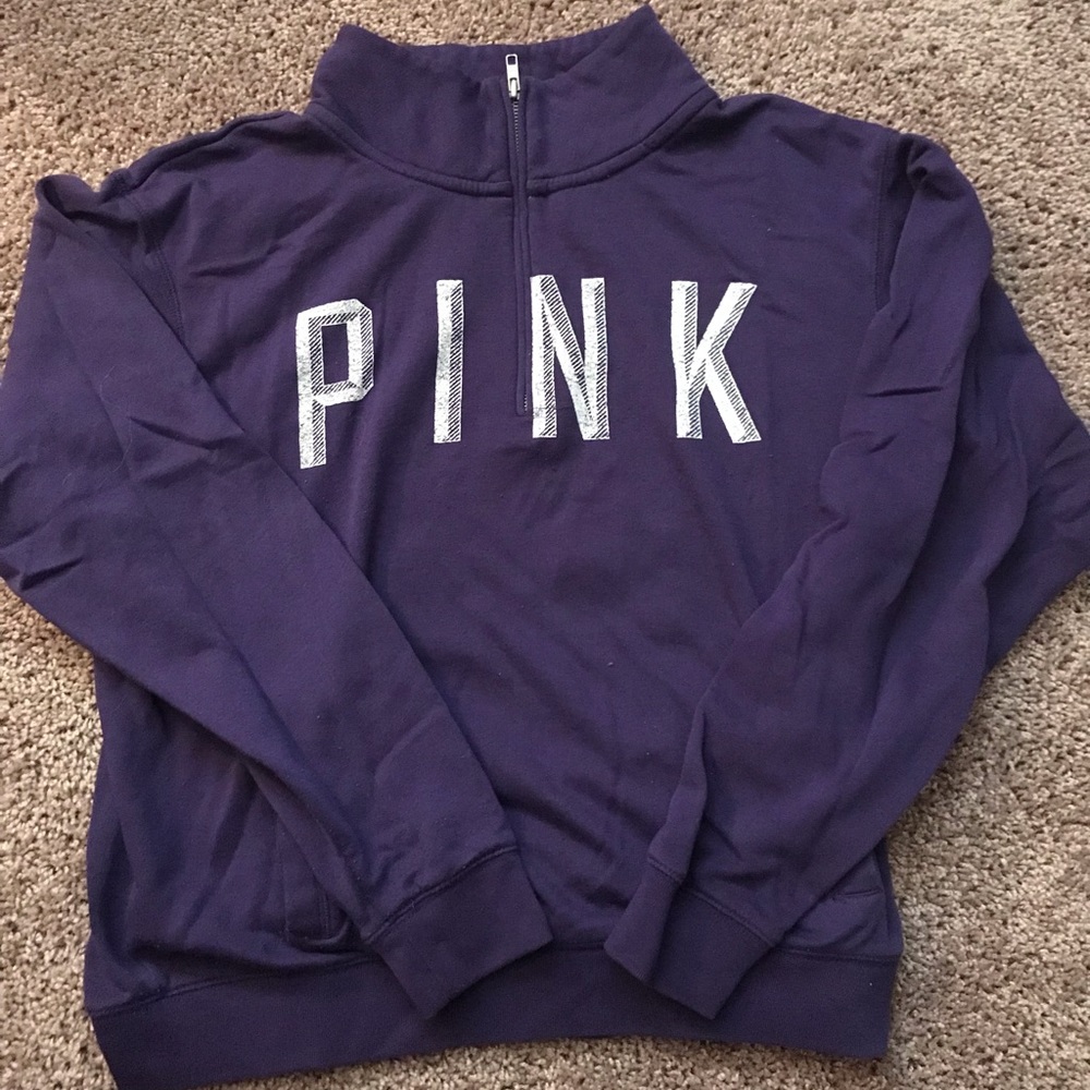 Quarter zip PINK hoodie